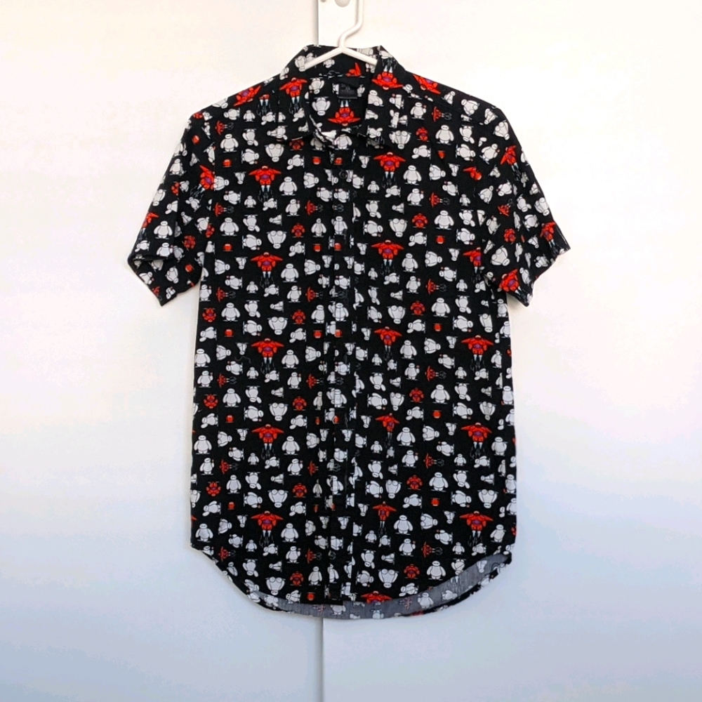 Baymax Patterned Button Down Shirt